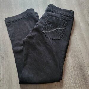 DKNY Jeans Womens Black Denim Straight-Leg Pants Size 10